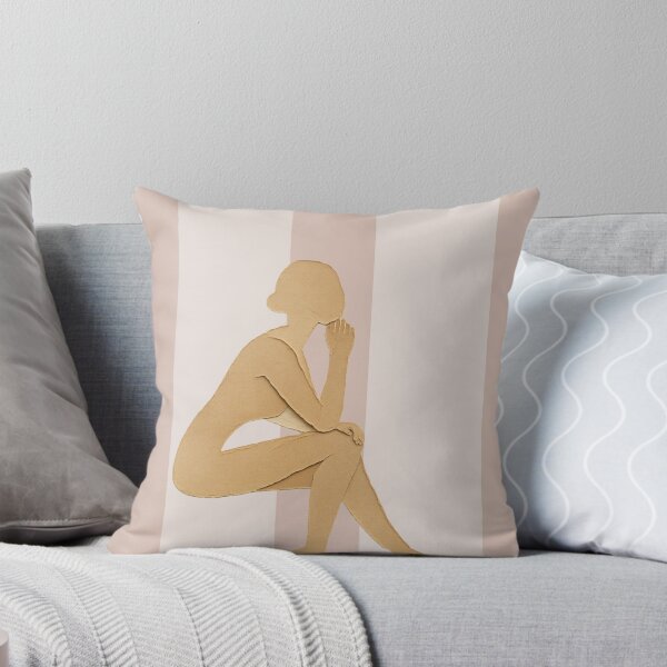Item preview, Boho Minimalist Kneeling Woman Paper Cutout Silhouette designed and sold by Rhodes Shop.