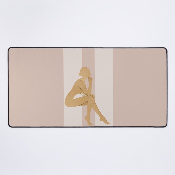 Item preview, Boho Minimalist Kneeling Woman Paper Cutout Silhouette designed and sold by Rhodes Shop.
