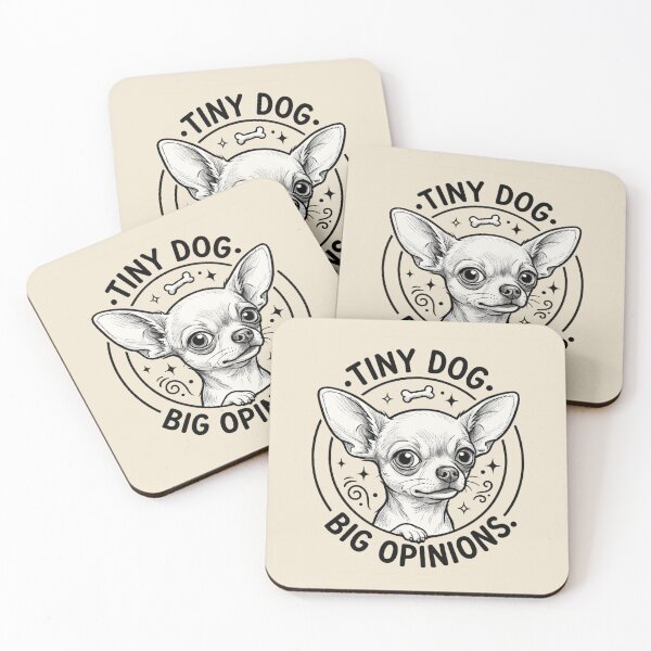 Item preview, Tiny Dog Big Opinions Chihuahua Shirt – Funny Small Dog Lover  designed and sold by Safe Haven Pets.