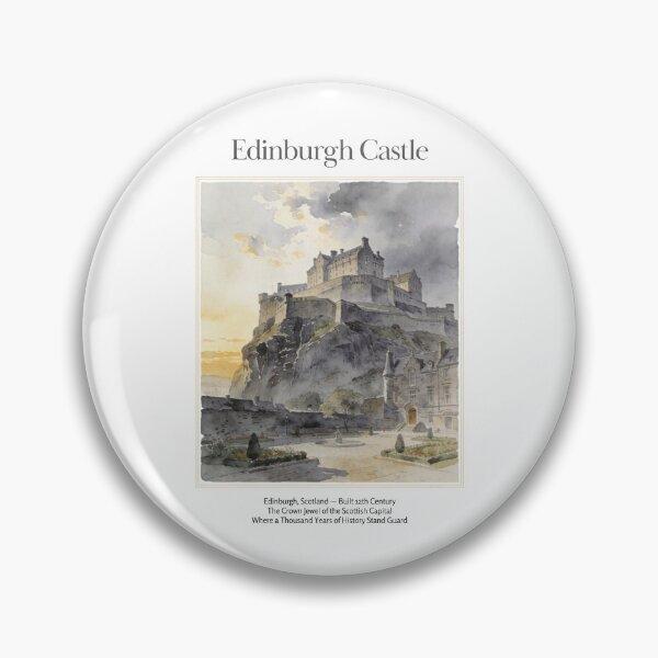 Item preview, Edinburgh Castle Vintage Watercolor Art Print | Scottish Royal Fortress | Edinburgh Scotland Wall Decor designed and sold by Panom Suavichien.