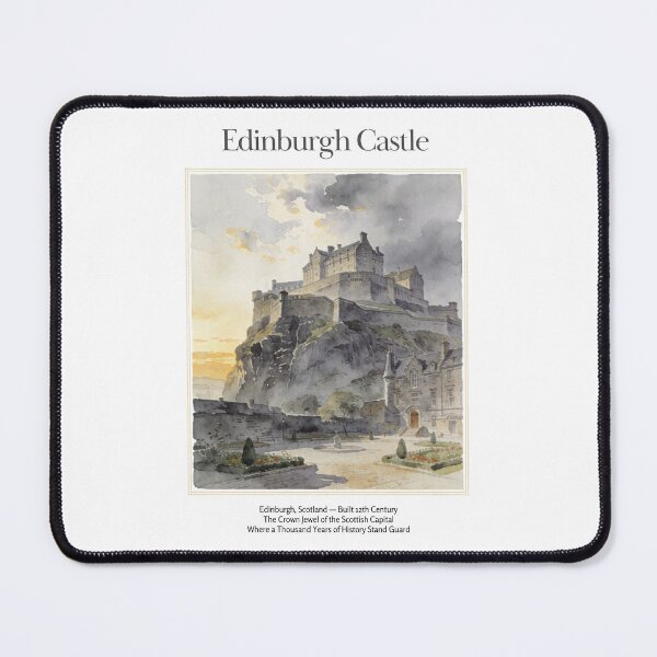 Item preview, Edinburgh Castle Vintage Watercolor Art Print | Scottish Royal Fortress | Edinburgh Scotland Wall Decor designed and sold by Panom Suavichien.