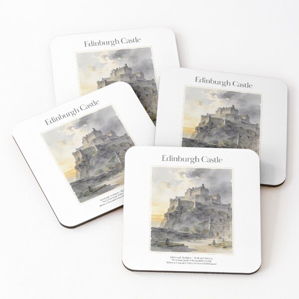 Item preview, Edinburgh Castle Vintage Watercolor Art Print | Scottish Royal Fortress | Edinburgh Scotland Wall Decor designed and sold by Panom Suavichien.