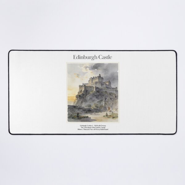 Item preview, Edinburgh Castle Vintage Watercolor Art Print | Scottish Royal Fortress | Edinburgh Scotland Wall Decor designed and sold by Panom Suavichien.