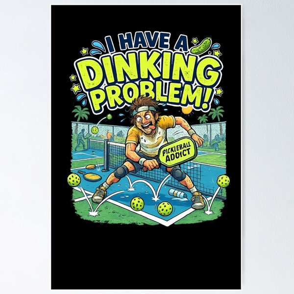 Item preview, I Have A Dinking Problem Funny Pickleball Addict designed and sold by Pickleball Globe.