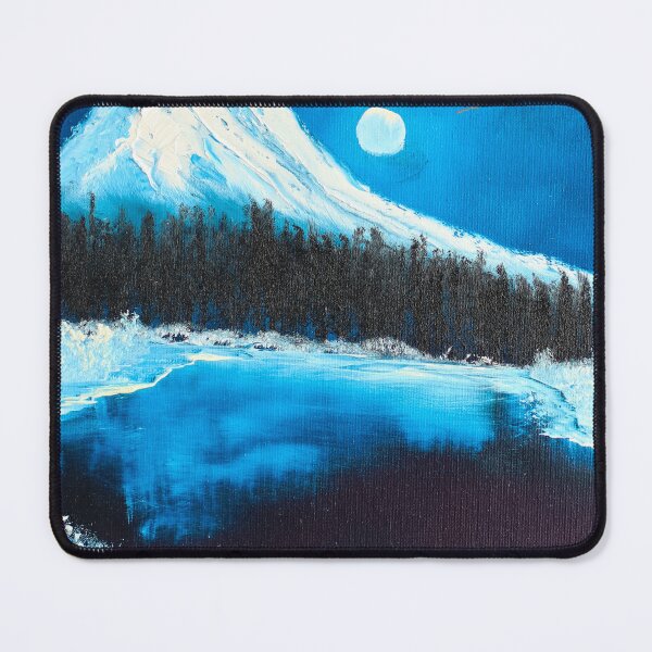 Item preview, Night mountain lake with snowy bushes. designed and sold by BP-Brushworks.