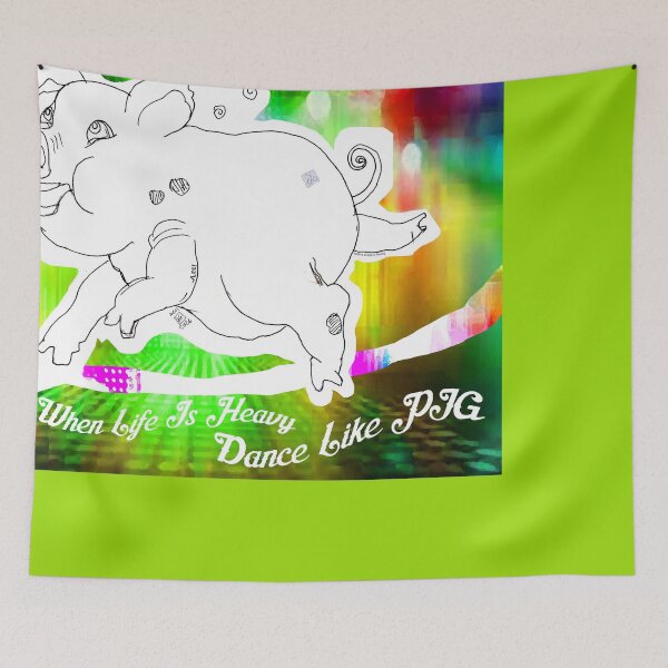 Item preview, When Life Is Heavy - Dance Like A Pig (Ink Drawing by ACCI) designed and sold by VanyssaGraphics.
