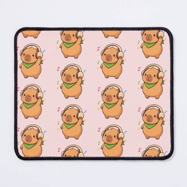 Item preview, Cute Capybara Listening to Music - Kawaii Capybara designed and sold by ChosmahDrawing.