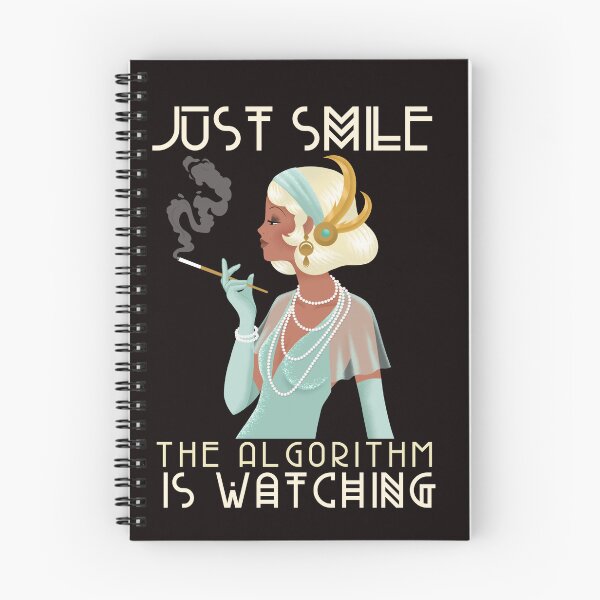 Item preview, JUST SMILE | THE ALGORITHM IS WATCHING  | ROARING 20's  SERIES  —  DATA  EDITION  designed and sold by WitLounge.