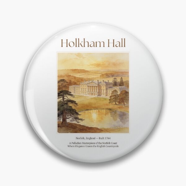 Item preview, Holkham Hall Vintage Watercolor Art Print | Palladian English Manor | Norfolk England Wall Decor designed and sold by Panom Suavichien.