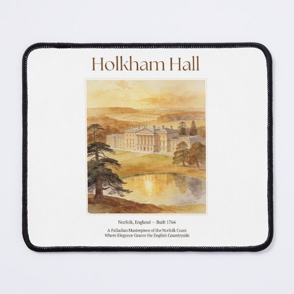 Item preview, Holkham Hall Vintage Watercolor Art Print | Palladian English Manor | Norfolk England Wall Decor designed and sold by Panom Suavichien.