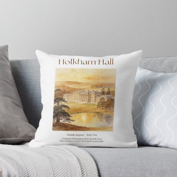 Item preview, Holkham Hall Vintage Watercolor Art Print | Palladian English Manor | Norfolk England Wall Decor designed and sold by Panom Suavichien.