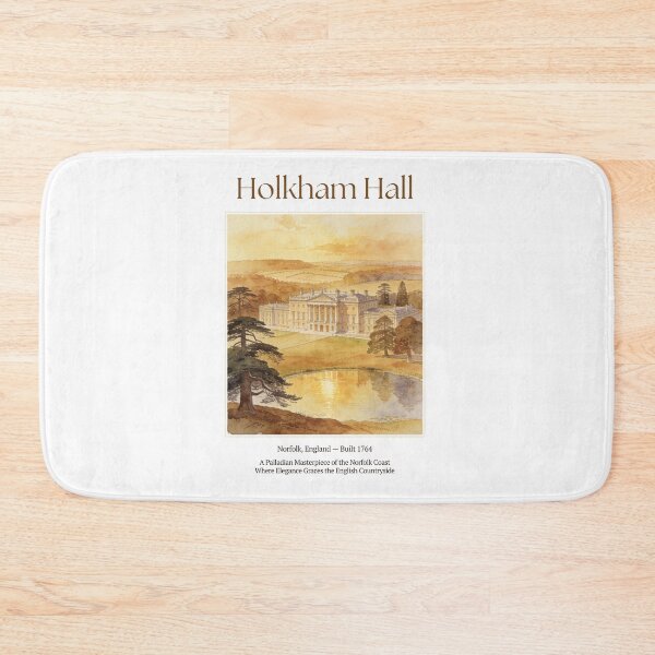 Item preview, Holkham Hall Vintage Watercolor Art Print | Palladian English Manor | Norfolk England Wall Decor designed and sold by Panom Suavichien.