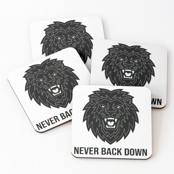 Item preview, Never Back Down Motivational Roaring Lion designed and sold by whinkester.