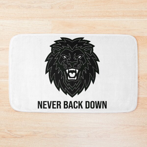 Item preview, Never Back Down Motivational Roaring Lion designed and sold by whinkester.
