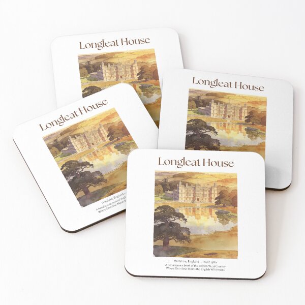 Item preview, Longleat House Vintage Watercolor Art Print | Elizabethan English Manor | Wiltshire England Wall Decor designed and sold by Panom Suavichien.