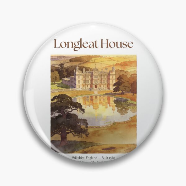 Item preview, Longleat House Vintage Watercolor Art Print | Elizabethan English Manor | Wiltshire England Wall Decor designed and sold by Panom Suavichien.
