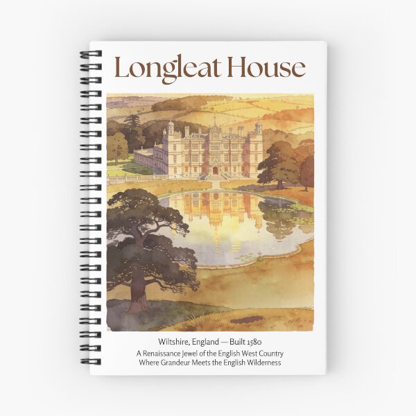 Item preview, Longleat House Vintage Watercolor Art Print | Elizabethan English Manor | Wiltshire England Wall Decor designed and sold by Panom Suavichien.