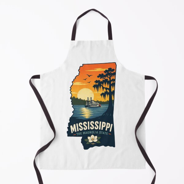 Item preview, Mississippi State Print Logo / Mississippi – The Magnolia State designed and sold by Thehatinthecat.