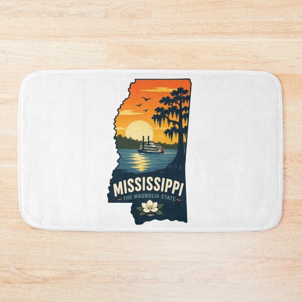 Item preview, Mississippi   State Print Logo / Mississippi – The Magnolia State designed and sold by Thehatinthecat.