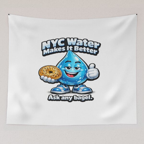 Item preview, NYC Water Makes Better Bagels Mascot designed and sold by Dresut.