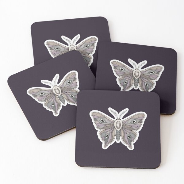 Item preview, Watcher Moth Illustration designed and sold by MizerMoths.