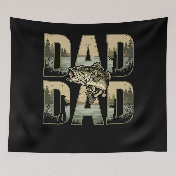 Item preview, Dad Dad Bass Fishing Father’s Day Angler Vintage Fishing designed and sold by THREE LITTLE BEANS.