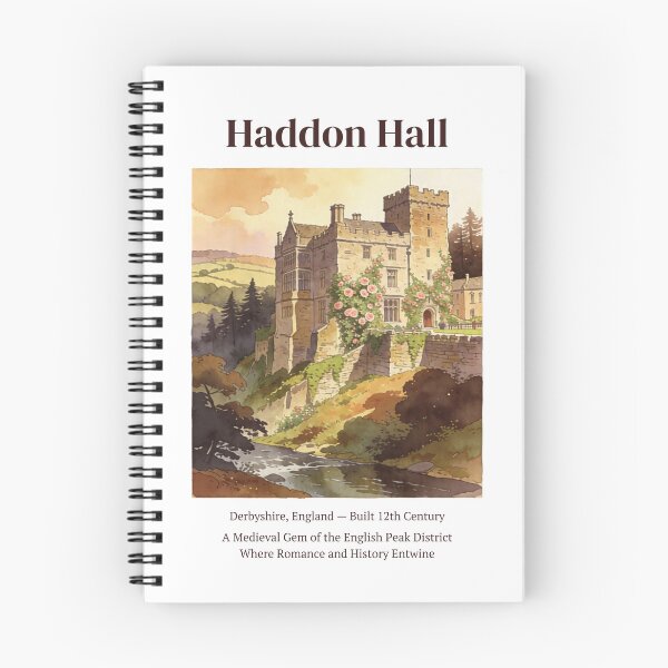 Item preview, Haddon Hall Vintage Watercolor Art Print | Medieval English Manor | Peak District Derbyshire Wall Decor designed and sold by Panom Suavichien.