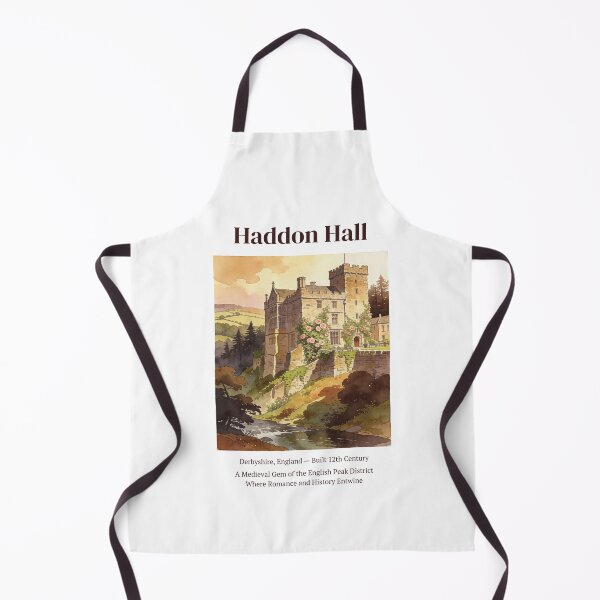 Item preview, Haddon Hall Vintage Watercolor Art Print | Medieval English Manor | Peak District Derbyshire Wall Decor designed and sold by Panom Suavichien.