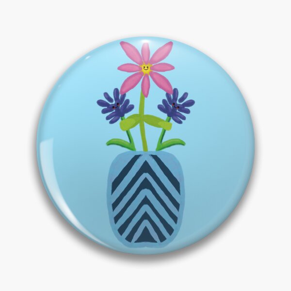Item preview, Happy Flower Vase – Playful floral illustration designed and sold by SoftBiteArt.