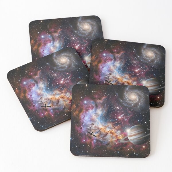 Item preview, Vibrant Deep Space Nebula Ringed Planet Galaxy designed and sold by novadawy.
