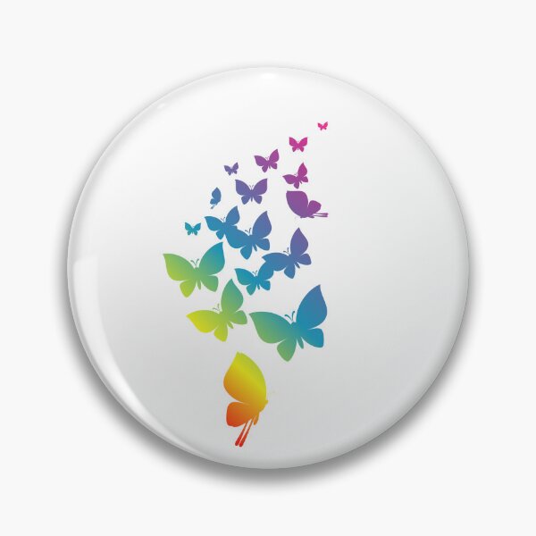 Item preview, Flying Rainbow Butterflies Swarm Colorful Gradient Nature Art designed and sold by SolutionsArt.