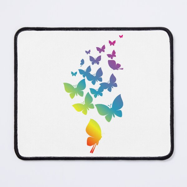 Item preview, Flying Rainbow Butterflies Swarm Colorful Gradient Nature Art designed and sold by SolutionsArt.