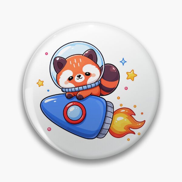 Item preview, Cute Red Panda Astronaut Riding Rocket designed and sold by RedpandasMerch.