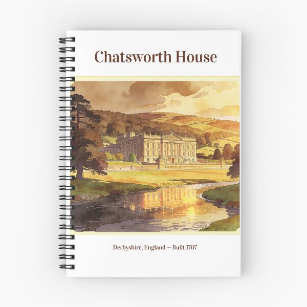 Item preview, Chatsworth House Vintage Watercolor Art Print | English Baroque Estate Pemberley | Derbyshire England Wall Decor designed and sold by Panom Suavichien.