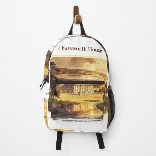 Item preview, Chatsworth House Vintage Watercolor Art Print | English Baroque Estate Pemberley | Derbyshire England Wall Decor designed and sold by Panom Suavichien.