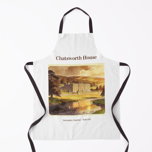 Item preview, Chatsworth House Vintage Watercolor Art Print | English Baroque Estate Pemberley | Derbyshire England Wall Decor designed and sold by Panom Suavichien.