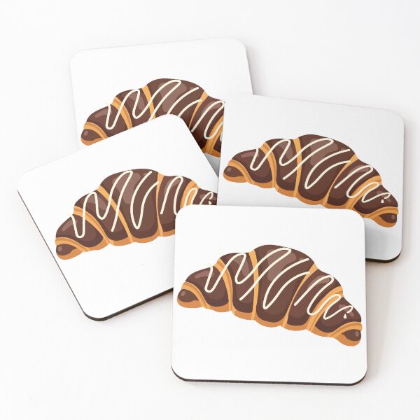 Item preview, French Croissant Chocolate Drizzled Illustration designed and sold by BetweenForms.