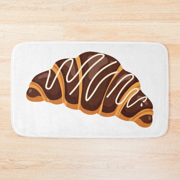 Item preview, French Croissant Chocolate Drizzled Illustration designed and sold by BetweenForms.
