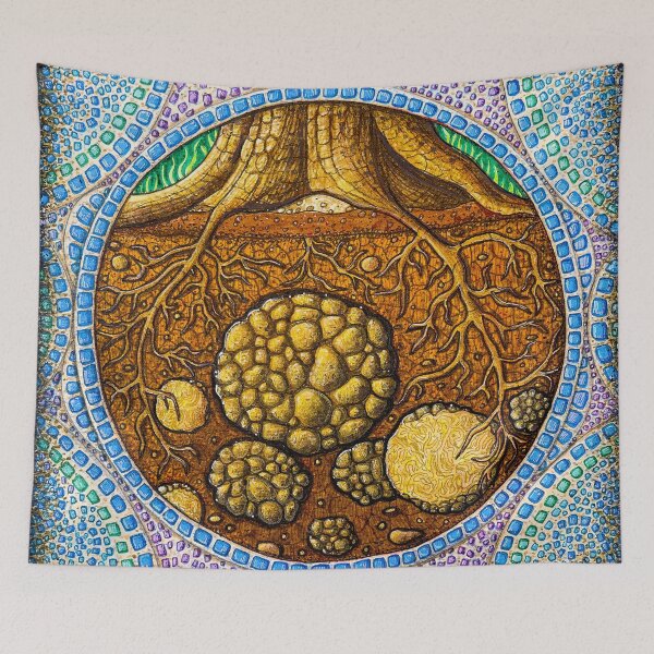 Item preview, Italian Truffle Earth Star Chakra Healing Art designed and sold by kpalana.