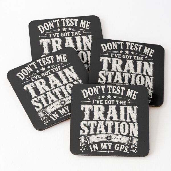 Item preview, Don't Test Me I've Got Train Stations In My GPS, Train Lover Shirt, Railroad Humor Tee, Railfan Gift for Him or Dad designed and sold by THREE LITTLE BEANS.