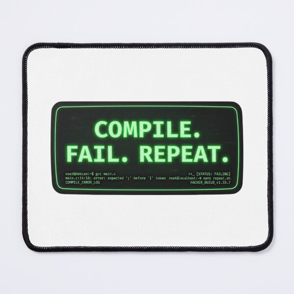 Item preview, Compile. Fail. Repeat. – Funny Programmer Sticker designed and sold by CtrlZHumor.