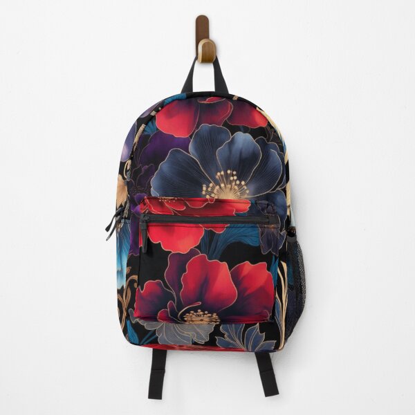 Item preview, Royal Sapphire & Ruby Floral Pattern, Luxury Red Blue Botanical Design, Elegant Midnight Garden Print, Premium Seamless Floral Background designed and sold by GalleryPeak.