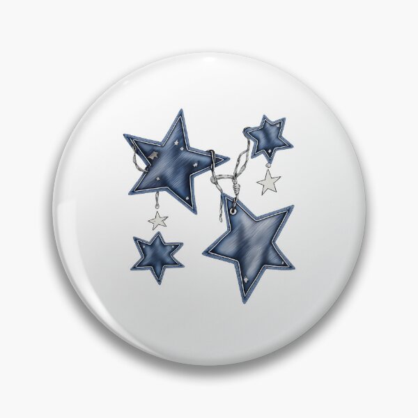Item preview, Blue Denim Stars Textured Western Aesthetic Pattern designed and sold by tarzbol.