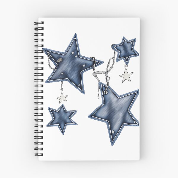 Item preview, Blue Denim Stars Textured Western Aesthetic Pattern designed and sold by tarzbol.
