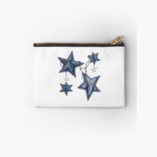 Item preview, Blue Denim Stars Textured Western Aesthetic Pattern designed and sold by tarzbol.