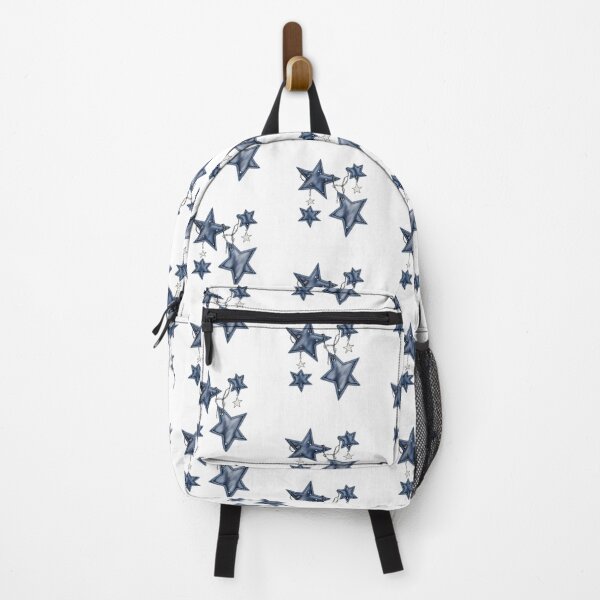 Item preview, Blue Denim Stars Textured Western Aesthetic Pattern designed and sold by tarzbol.