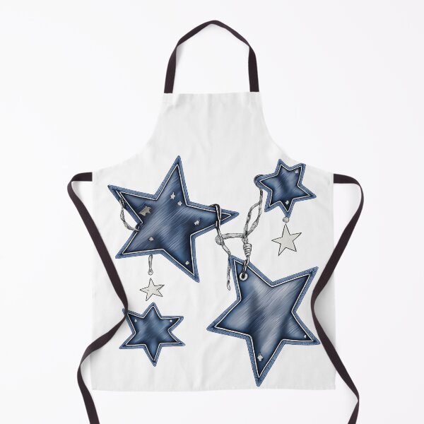 Item preview, Blue Denim Stars Textured Western Aesthetic Pattern designed and sold by tarzbol.