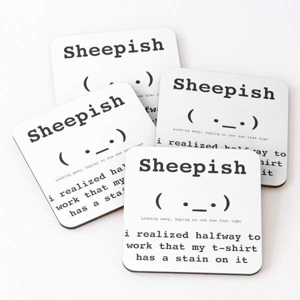 Item preview, Sheepish Kaomoji (  • _ • ) - Monday Mood - DRYSMIRK designed and sold by DrySmirk.