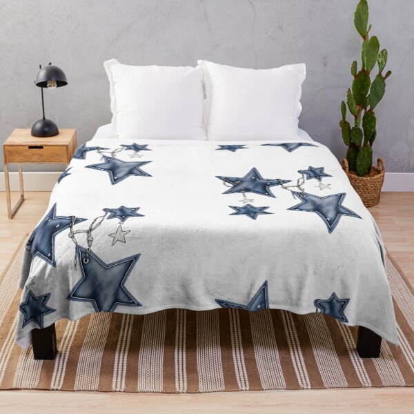 Item preview, Blue Denim Stars Textured Western Aesthetic Pattern designed and sold by tarzbol.