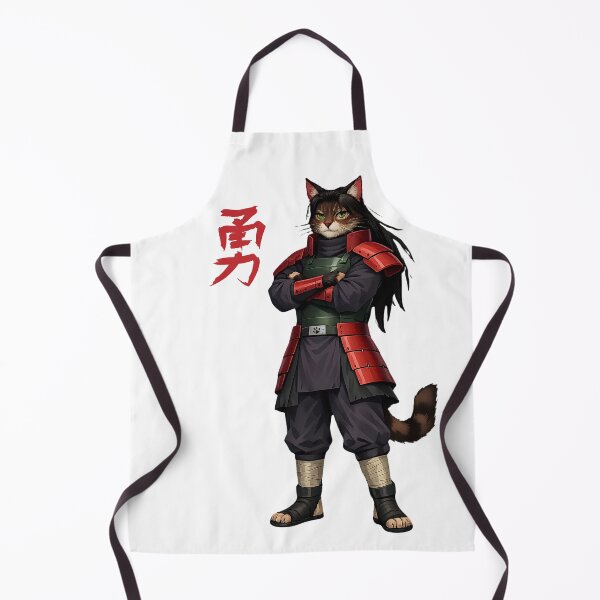 Item preview, Funny Anime Cat Red Samurai Armor Wood Style Ninja Parody designed and sold by FANTASYoDarknes.